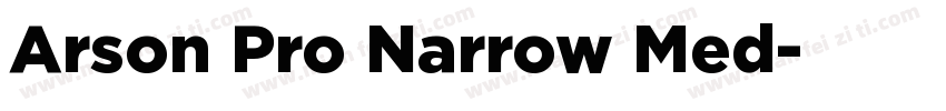 Arson Pro Narrow Med字体转换